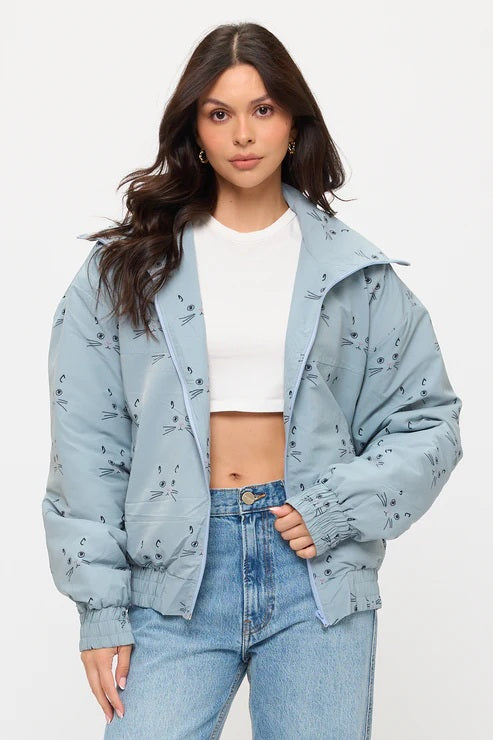 Cat Whiskers Print Jacket