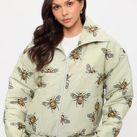 Bumble Bee Print Jacket
