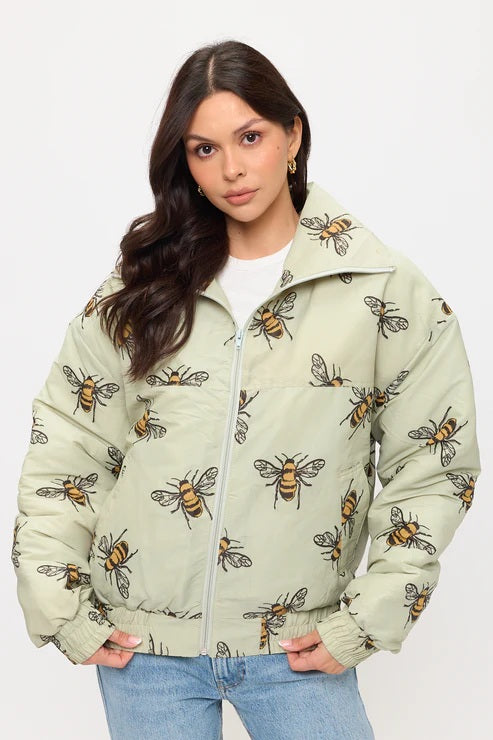 Bumble Bee Print Jacket