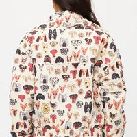 Colorful Dog Faces Print Jacket