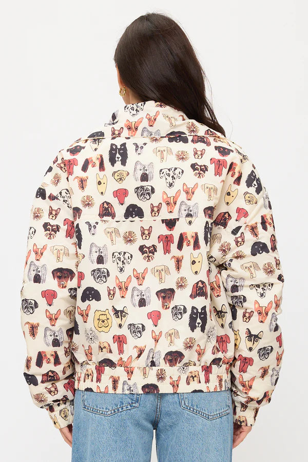 Colorful Dog Faces Print Jacket