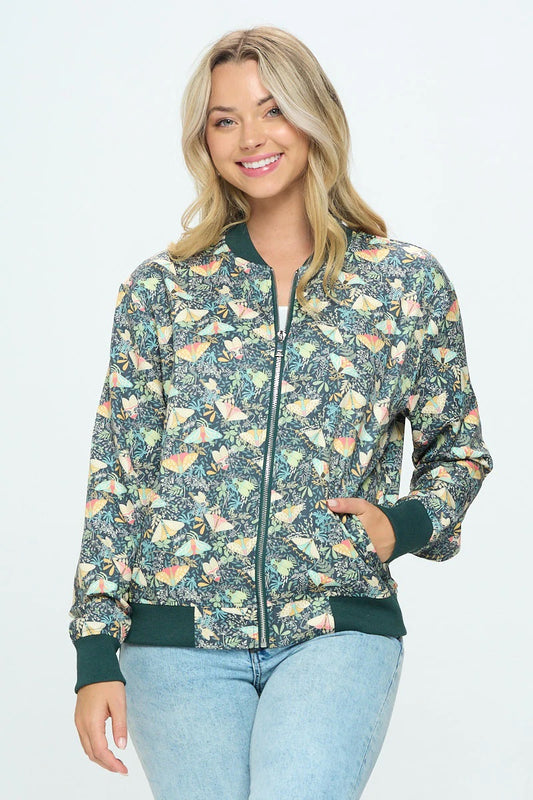 Moth Print Jacket