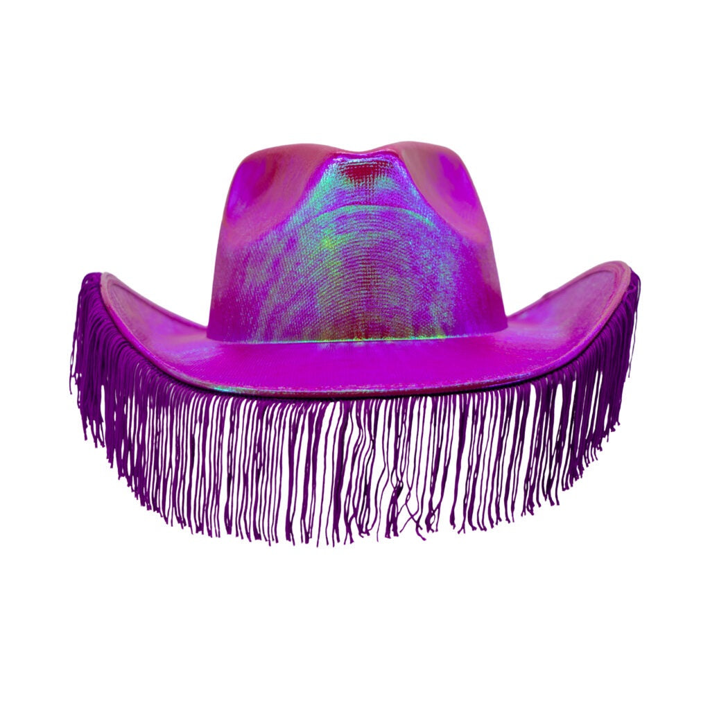 Metallic Hat With Fringes