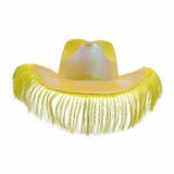 Metallic Hat With Fringes