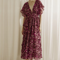 Ditsy Floral Print Midi Dress
