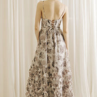Grey Floral Dress