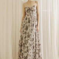 Grey Floral Dress