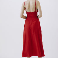 Midi Dress Spaghetti Straps