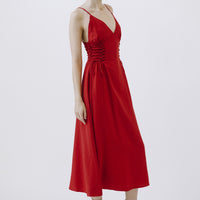 Midi Dress Spaghetti Straps