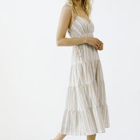 Multi Color Striped Midi Dress