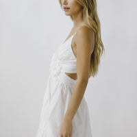Mini Dress With Flower Detail