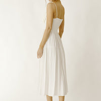 Bow Ruffled Midi Dress