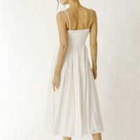 Bow Ruffled Midi Dress