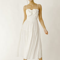 Bow Ruffled Midi Dress