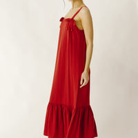 Midi Dress Ruffled Mermaid Hem