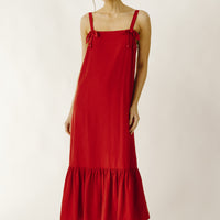 Midi Dress Ruffled Mermaid Hem