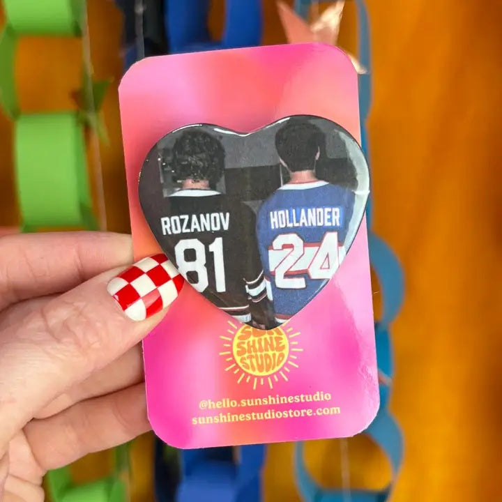 Jersey Heated Rivalry Heart Pin