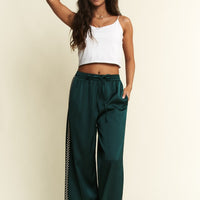 Solid Satin Sweatpants
