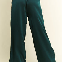 Solid Satin Sweatpants