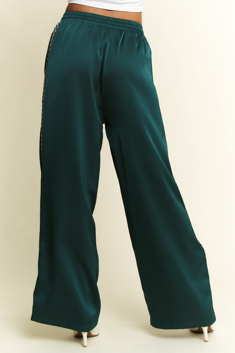 Solid Satin Sweatpants