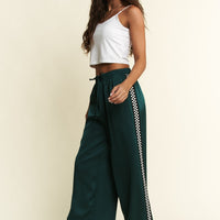 Solid Satin Sweatpants