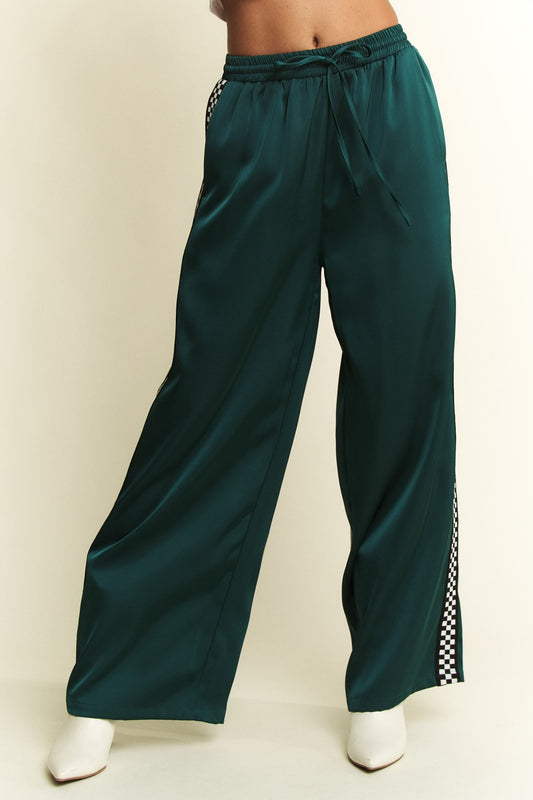 Solid Satin Plus Sweatpants