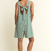 Plaid Print Short Romper