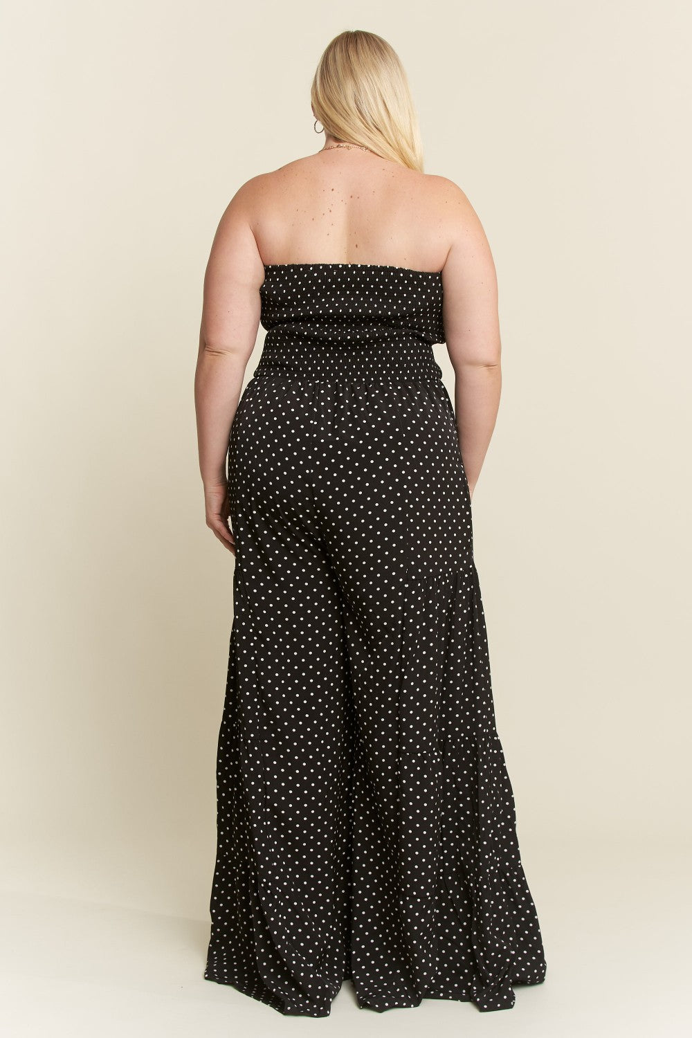 Polkadot Tie Front Jumpsuit