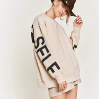 Printed Oversized Sweatshirt