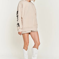 Printed Oversized Sweatshirt