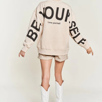 Printed Oversized Sweatshirt