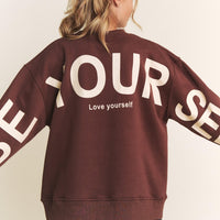 Printed Oversize Plus Size Sweatshirt