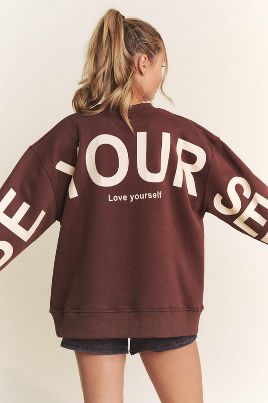 Printed Oversize Plus Size Sweatshirt