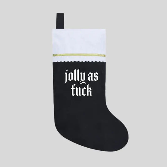 Jolly As Fuck Goth Christmas Stocking
