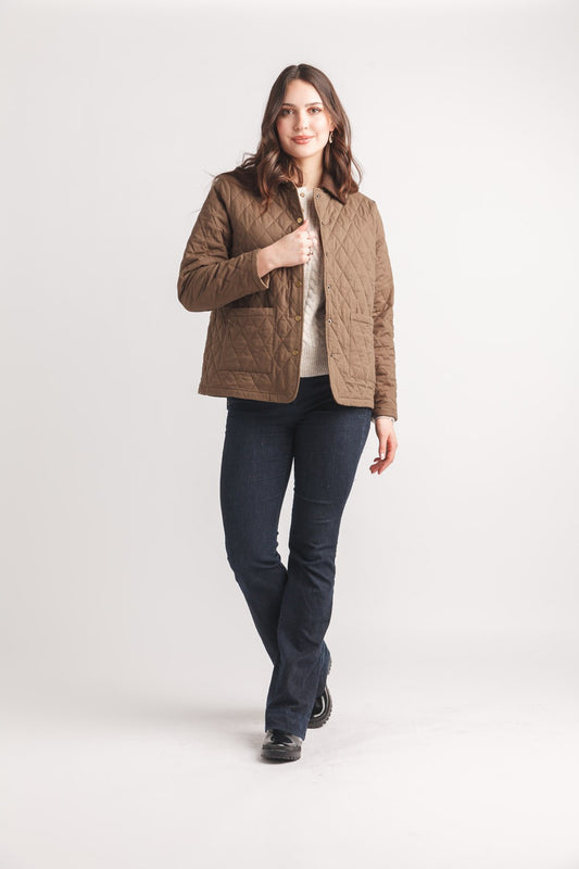 Barn Coat With Corduroy Collar