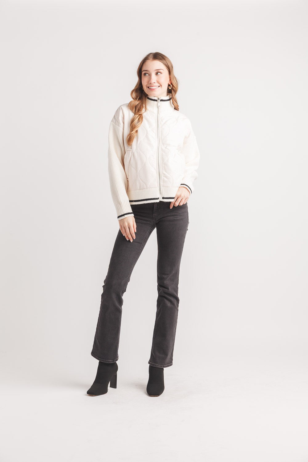 Quilted Bomber Jacket