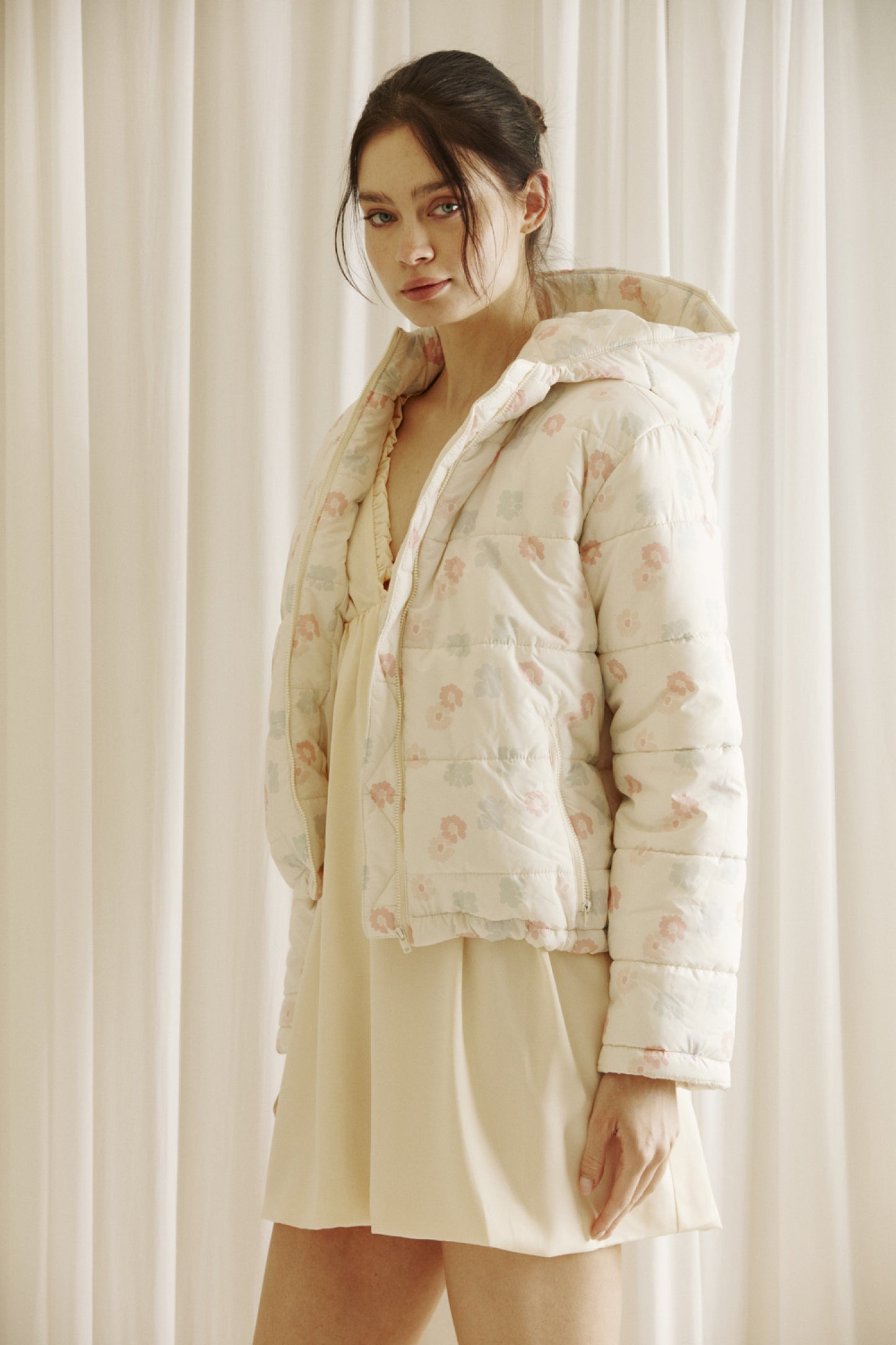 Cream Multi Floral Jacket