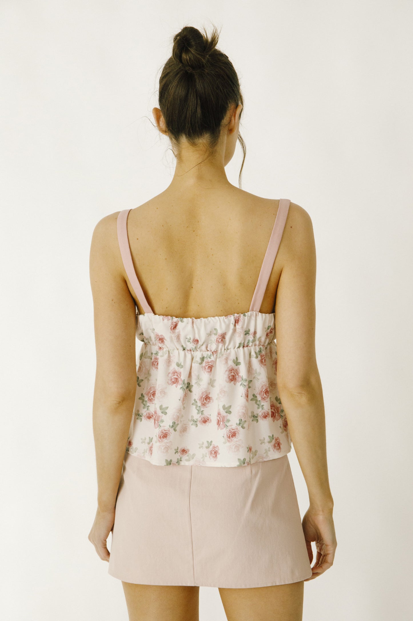 Rose Print Baby Doll Top