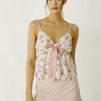 Rose Print Baby Doll Top