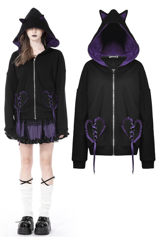 Purple Cat W Wing Back Jacket