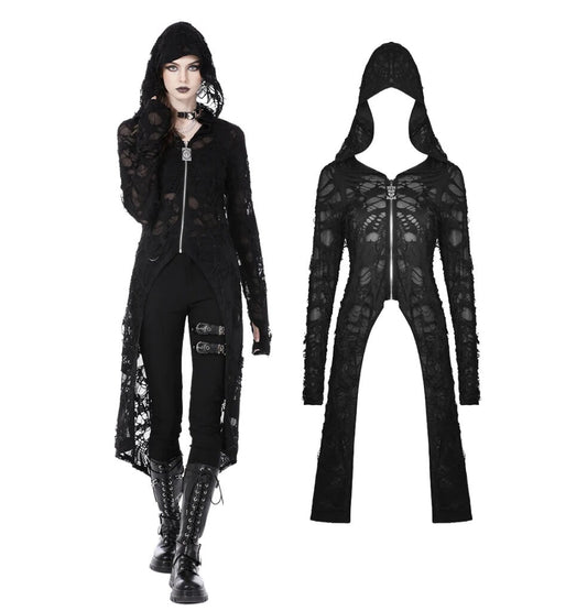 Punk Ripped Long Jacket