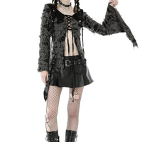 Gothic Shredded Velvet Cardigan