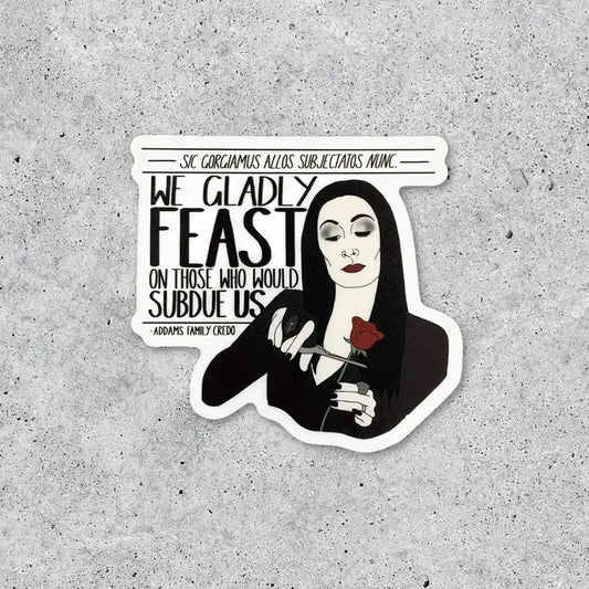 Morticia Family Credo Sticker