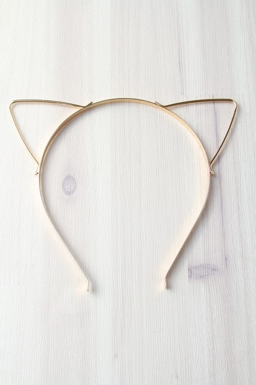 Cat Headband Gold