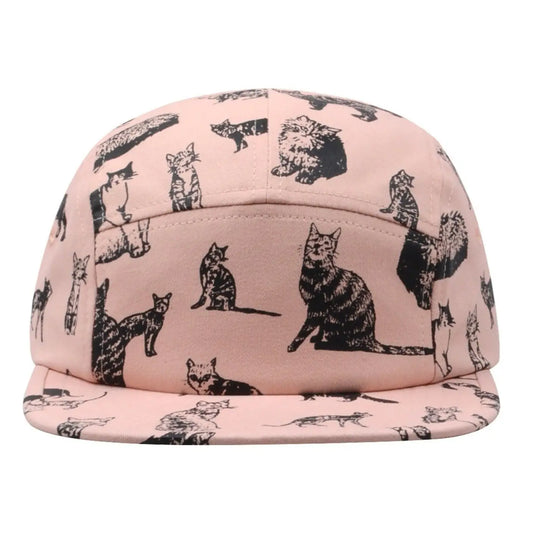 Hatphile Kitten Kitty Cat Cotton 5-Panel Hat