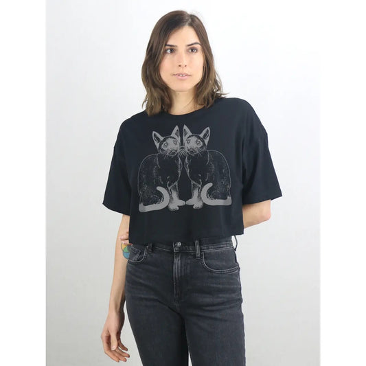 Kitties Clover Crop Tee