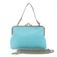 Octopus Kisslock Bag in Linen Blend
