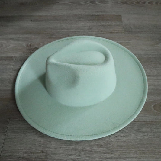 Rancher Wide Brim Fedora Hat Mint