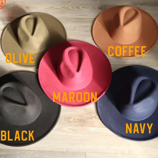 Rancher Wide Brim Fedora Hat Coffee
