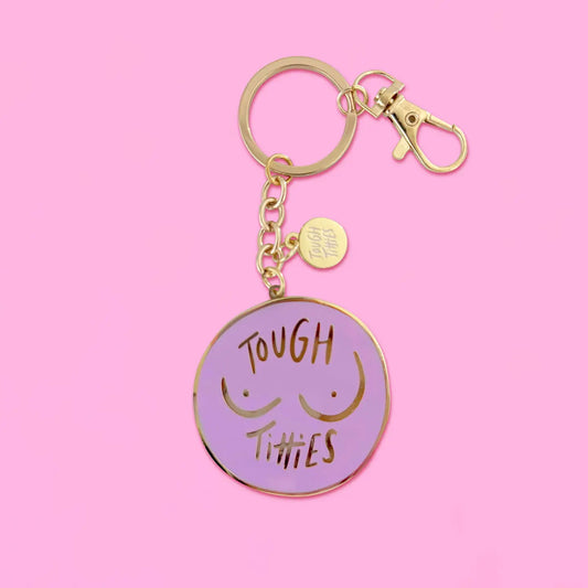 Tough Titties 2" Enamel Keyring